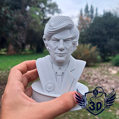 Busto de Milei impreso en 3D